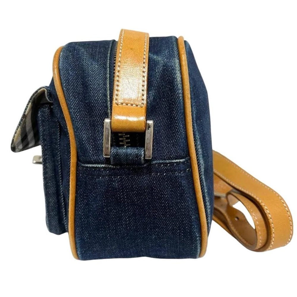 Authentic BURBERRY Blue Label Denim Messenger Bag Vintage - Picture 3 of 8